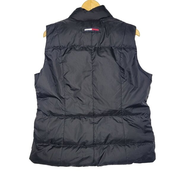 Tommy Hilfiger Women's Down & Feather Logo Black Puffer Vest Size Large - Picture 1 of 12